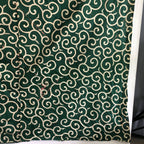 Japanese Wrap Cloth Furoshiki Vtg Fabric Cotton Green Arabesque Pattern FU197