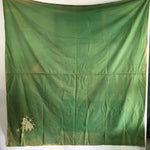 Japanese Wrap Cloth Furoshiki Vtg Fabric Cotton Green Bamboo Family Crest FU198