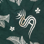 Japanese Wrap Cloth Furoshiki Vtg Fabric Cotton Green Fern Plant Leaves FU195