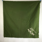 Japanese Wrap Cloth Furoshiki Vtg Fabric Cotton Green Muto Kabun FU196