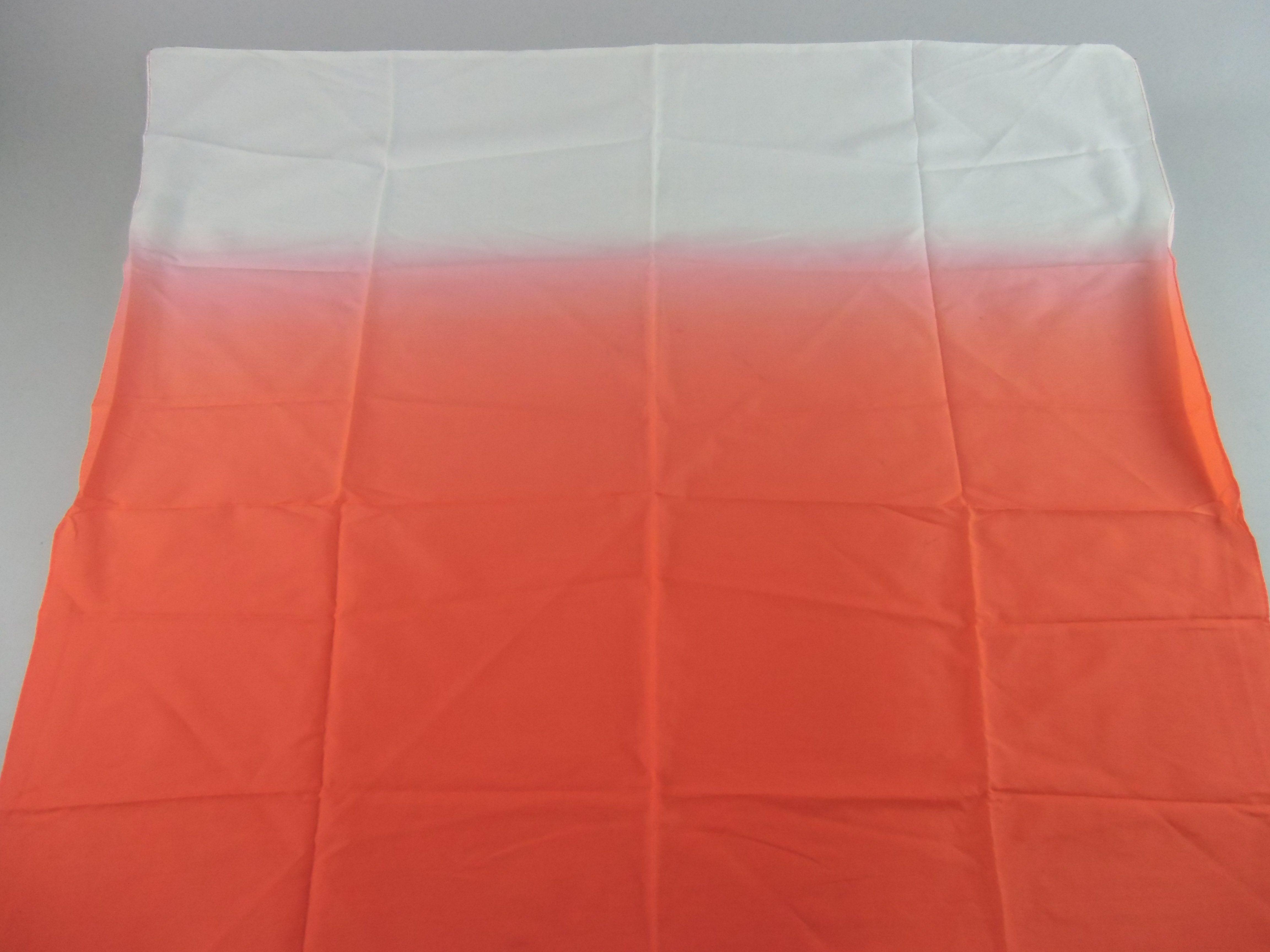 Japanese Wrap Cloth Furoshiki Vtg Fabric Nylon Orange Handkerchief FU100