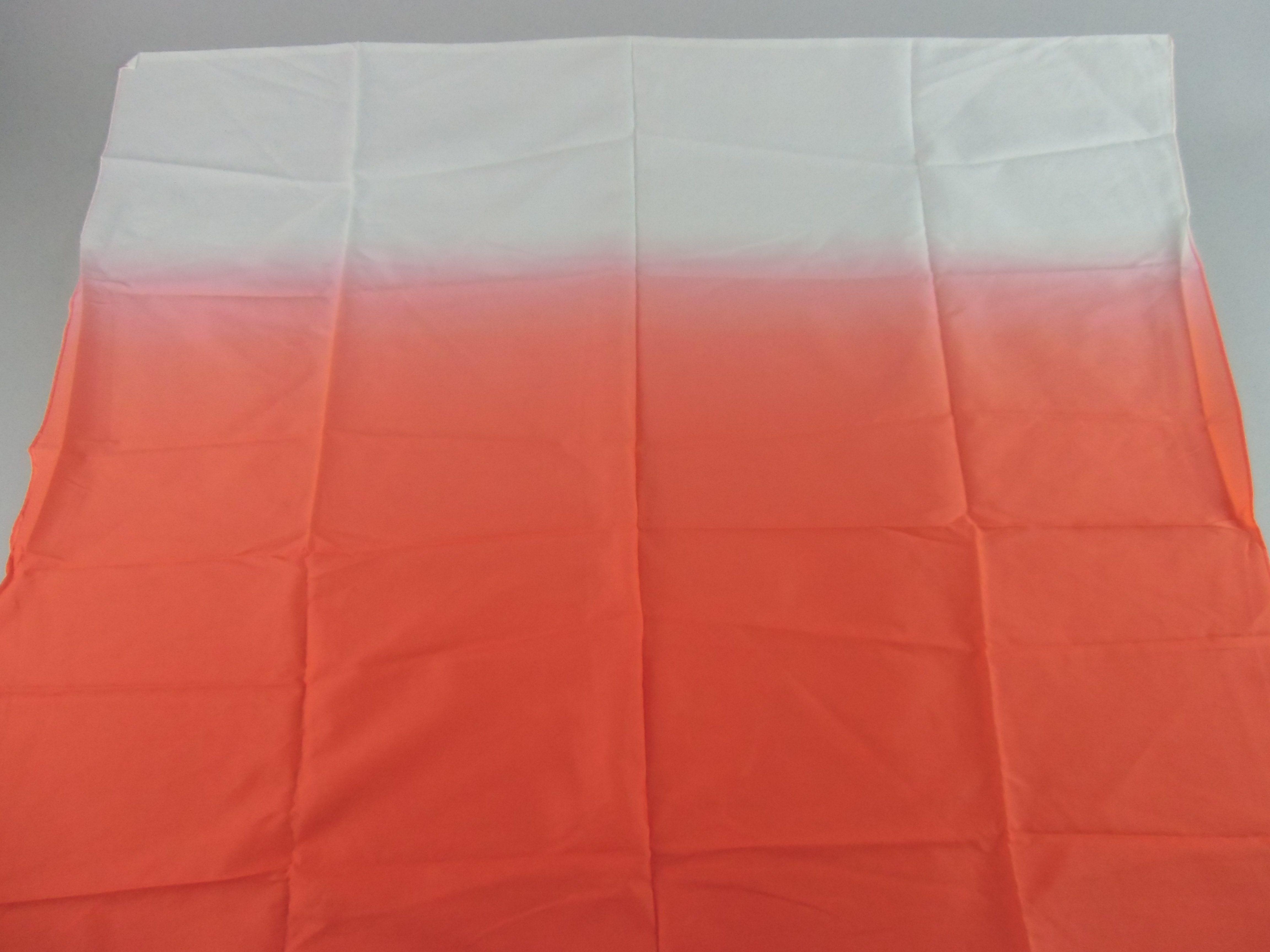 Japanese Wrap Cloth Furoshiki Vtg Fabric Nylon Orange Handkerchief FU100