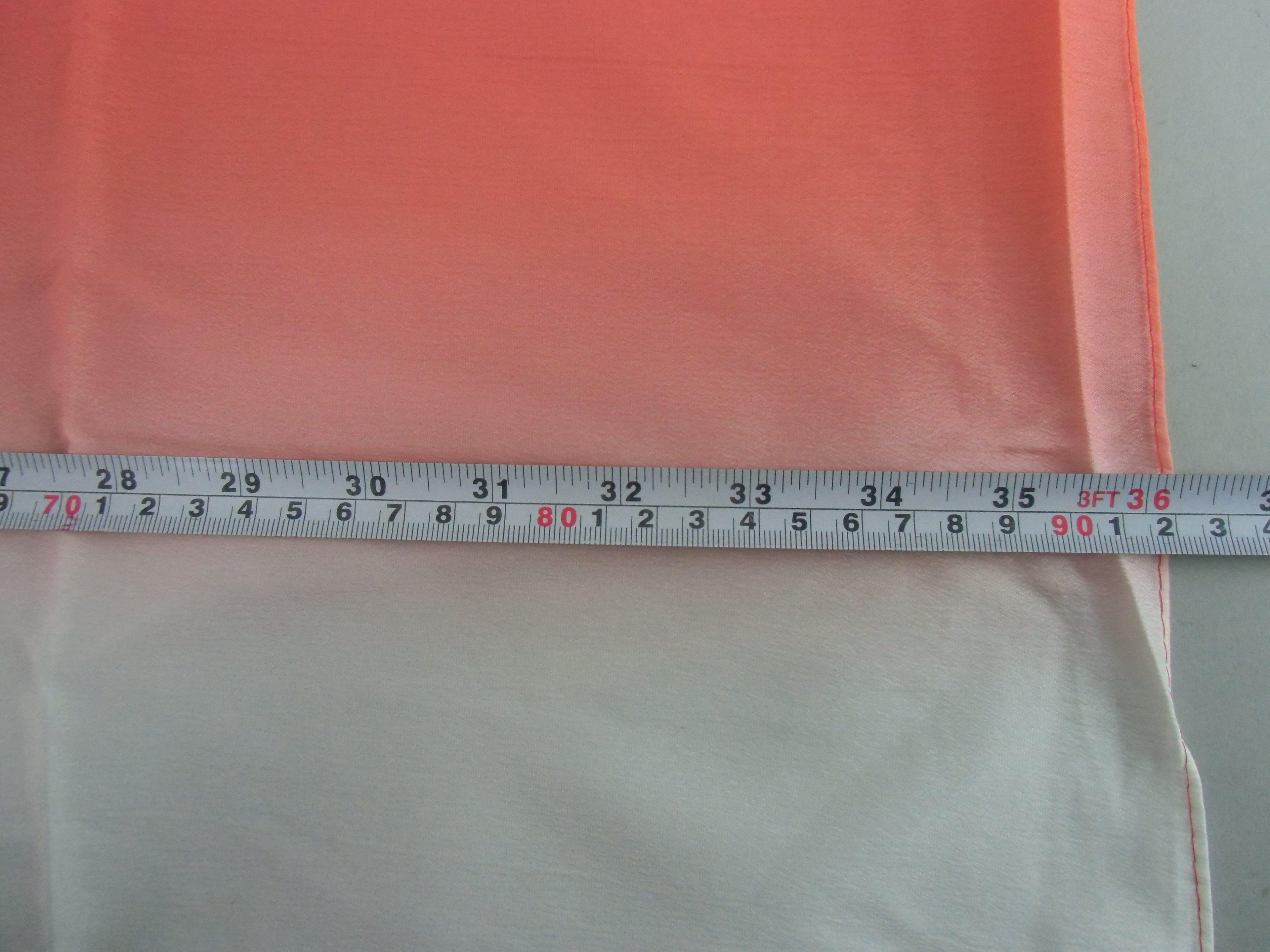 Japanese Wrap Cloth Furoshiki Vtg Fabric Nylon Orange Handkerchief FU100
