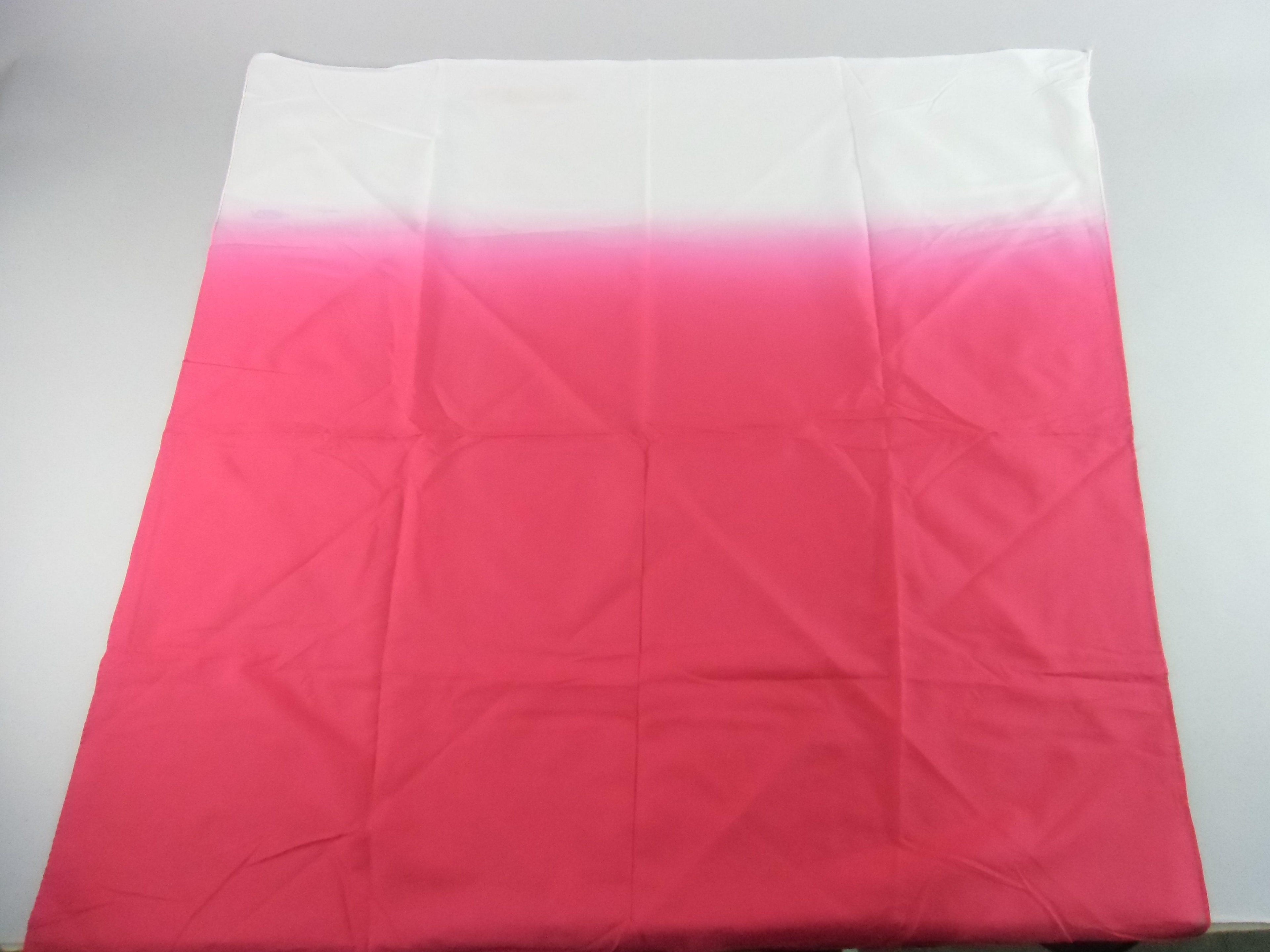 Japanese Wrap Cloth Furoshiki Vtg Fabric Pink White Textile Handkerchief FU104