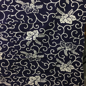 Japanese Wrap Cloth Furoshiki Vtg Fabric Textile Purple Arabesque Cotton FU109