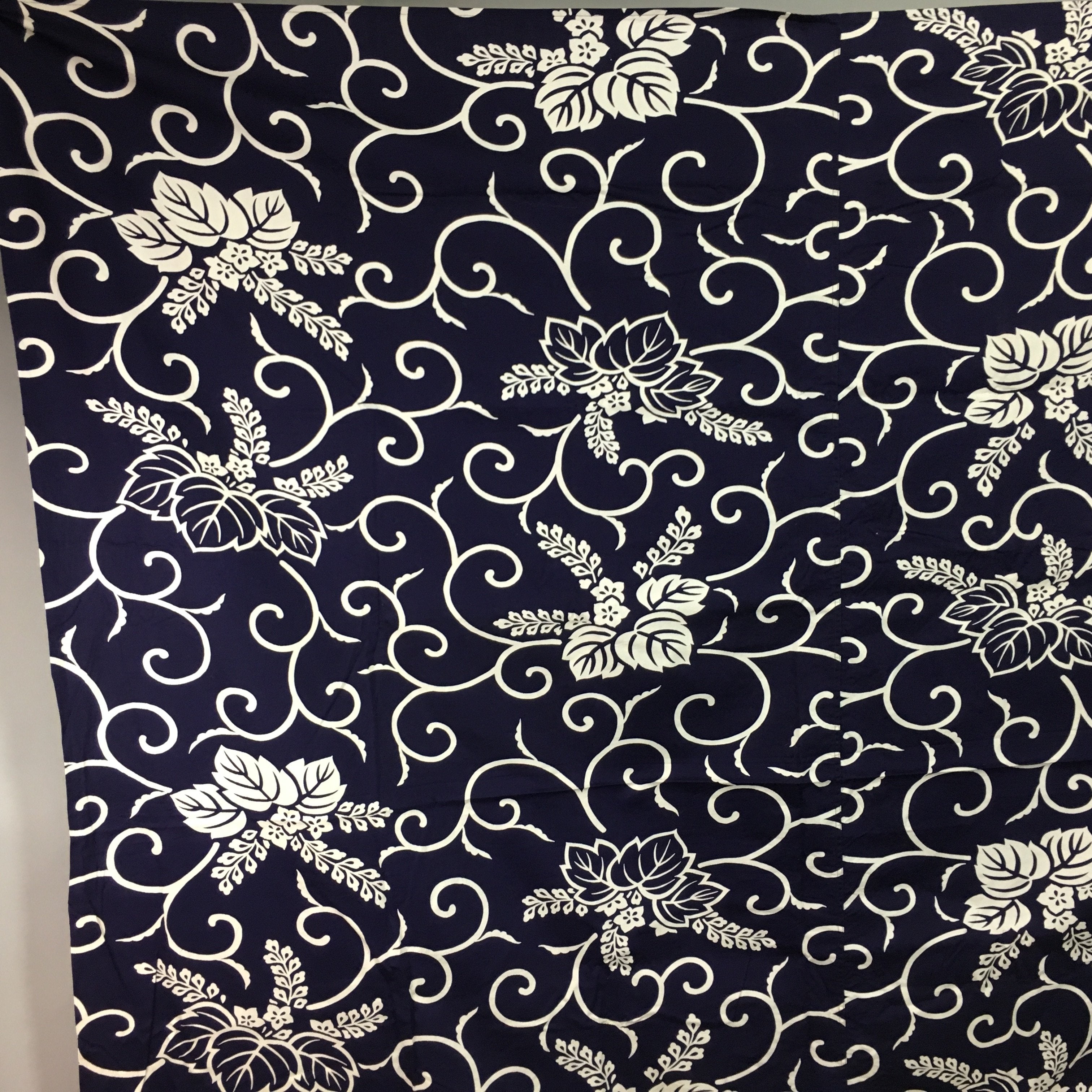 Japanese Wrap Cloth Furoshiki Vtg Fabric Textile Purple Arabesque Cotton FU109