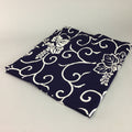 Japanese Wrap Cloth Furoshiki Vtg Fabric Textile Purple Arabesque Cotton FU109