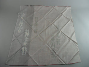 Japanese Wrap Cloth Furoshiki Vtg Kimono Fabric Hankerchief Brown Nylon FU71