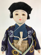 Japanese Yoshihama Ningyo Boy girl Hina Doll Festival Purple Kimono Obi PX649