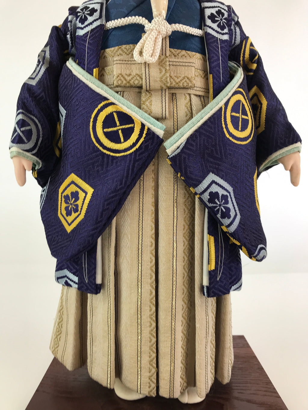 Japanese Yoshihama Ningyo Boy girl Hina Doll Festival Purple Kimono Obi PX649