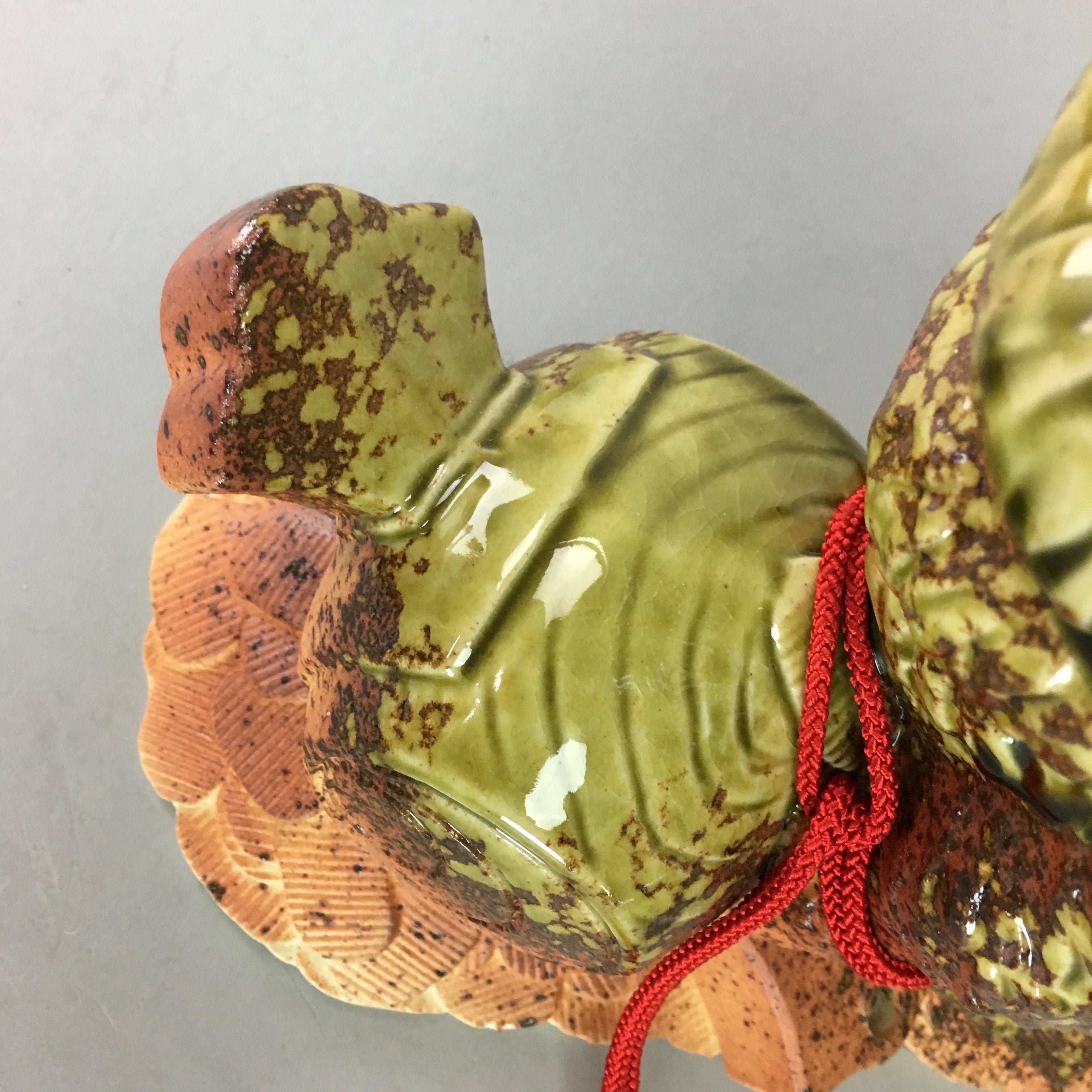 Japanese Zodiac Sheep Statue Vtg Shigaraki ware Pottery Ceramic Okimono BD485