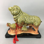 Japanese Zodiac Sheep Statue Vtg Shigaraki ware Pottery Ceramic Okimono BD485