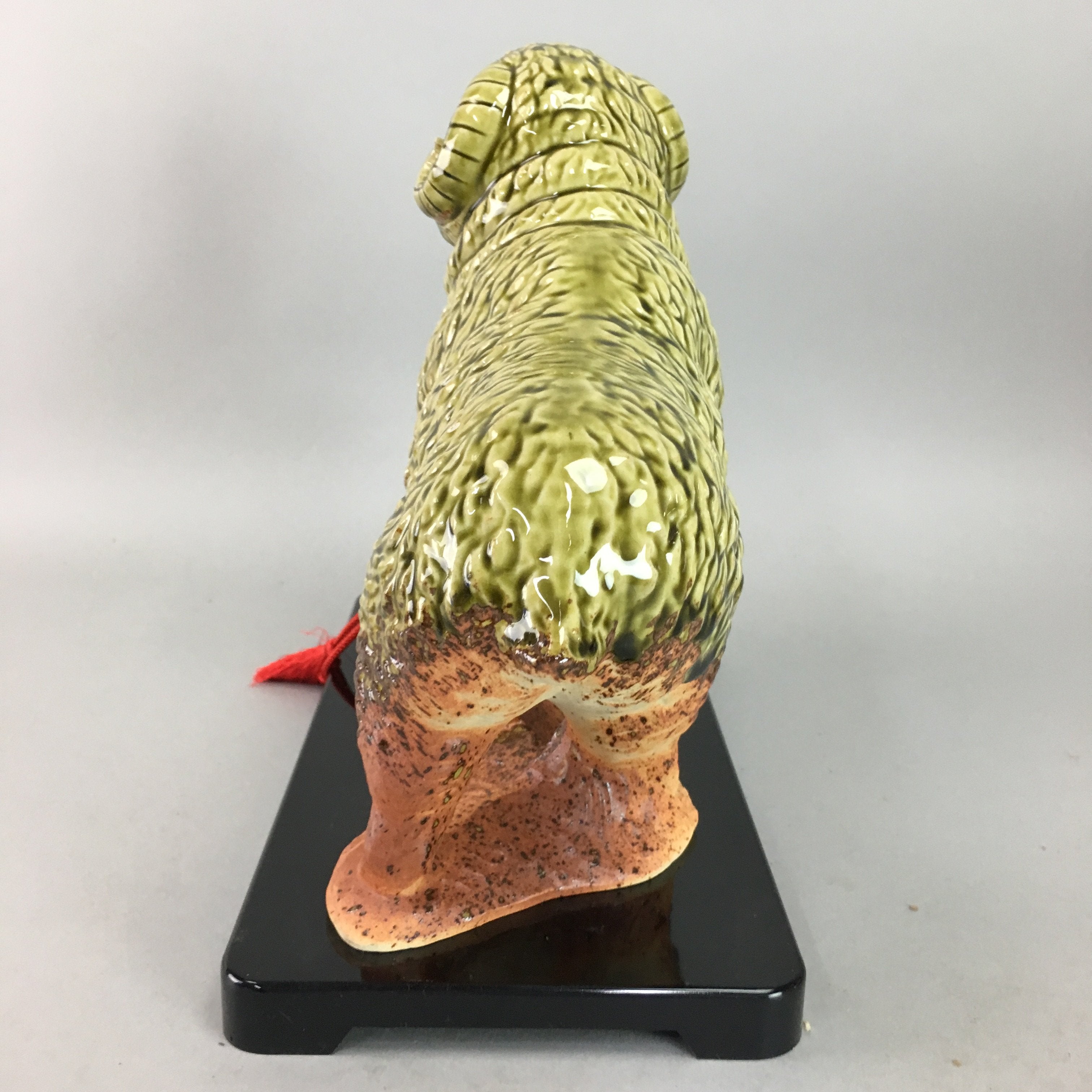 Japanese Zodiac Sheep Statue Vtg Shigaraki ware Pottery Ceramic Okimono BD485