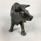 Japanese Zodiac Symbol Metal Cow Vtg Statue Ornament Okimono Ushi BD778