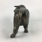 Japanese Zodiac Symbol Metal Cow Vtg Statue Ornament Okimono Ushi BD778