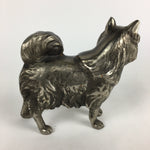 Japanese Zodiac Symbol Metal Dog Vtg Statue Ornament Okimono Inu BD791