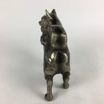 Japanese Zodiac Symbol Metal Dog Vtg Statue Ornament Okimono Inu BD791