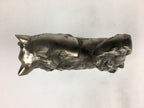 Japanese Zodiac Symbol Metal Dog Vtg Statue Ornament Okimono Inu BD791