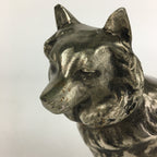 Japanese Zodiac Symbol Metal Dog Vtg Statue Ornament Okimono Inu BD791
