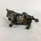 Japanese Zodiac Symbol Metal Dog Vtg Statue Ornament Okimono Inu BD791