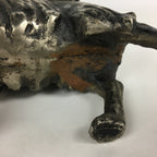 Japanese Zodiac Symbol Metal Dog Vtg Statue Ornament Okimono Inu BD791