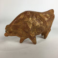 Japanese Zodiac Symbol Metal Gold Cow Vtg Statue Ornament Okimono Ushi BD651