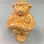 Japanese Ceramic Incense Container Vtg Pottery Kogo Monkey Brown PP60