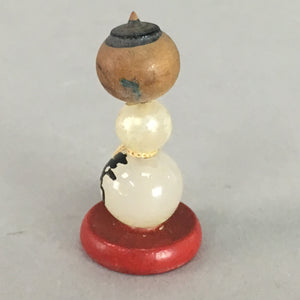 Japanese Kokeshi Doll Wooden Stone Figurine Vtg Gourd Kanji Child KF214