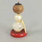 Japanese Kokeshi Doll Wooden Stone Figurine Vtg Gourd Kanji Child KF214