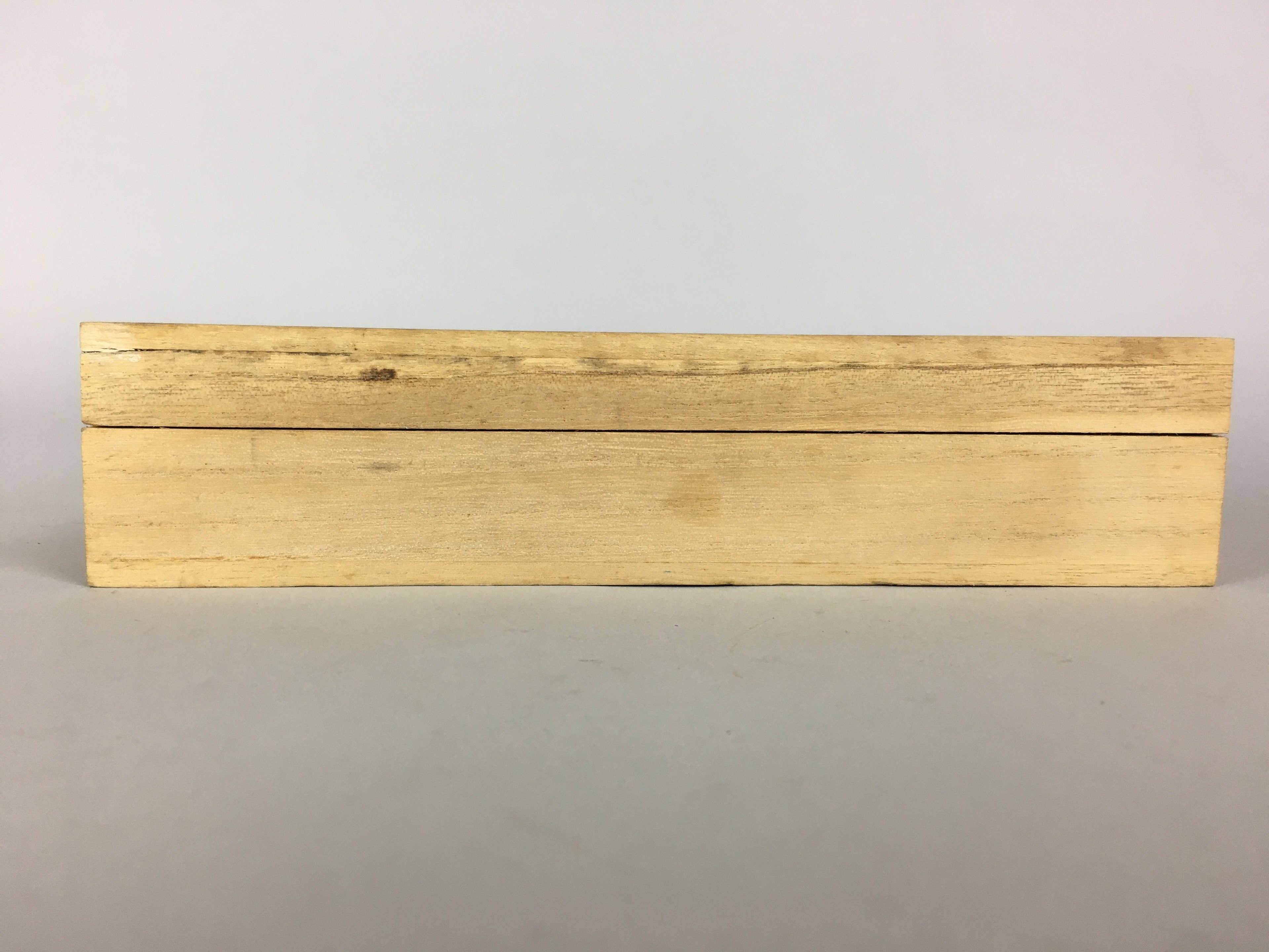 Jpanese Wooden Storage Box Pottery Vtg Hako Inside 14.2x23.8x2.8cm WB781