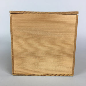 Jpanese Wooden Storage Box Pottery Vtg Hako Inside 22.5x14x14cm WB782