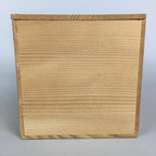 Jpanese Wooden Storage Box Pottery Vtg Hako Inside 22.5x14x14cm WB782