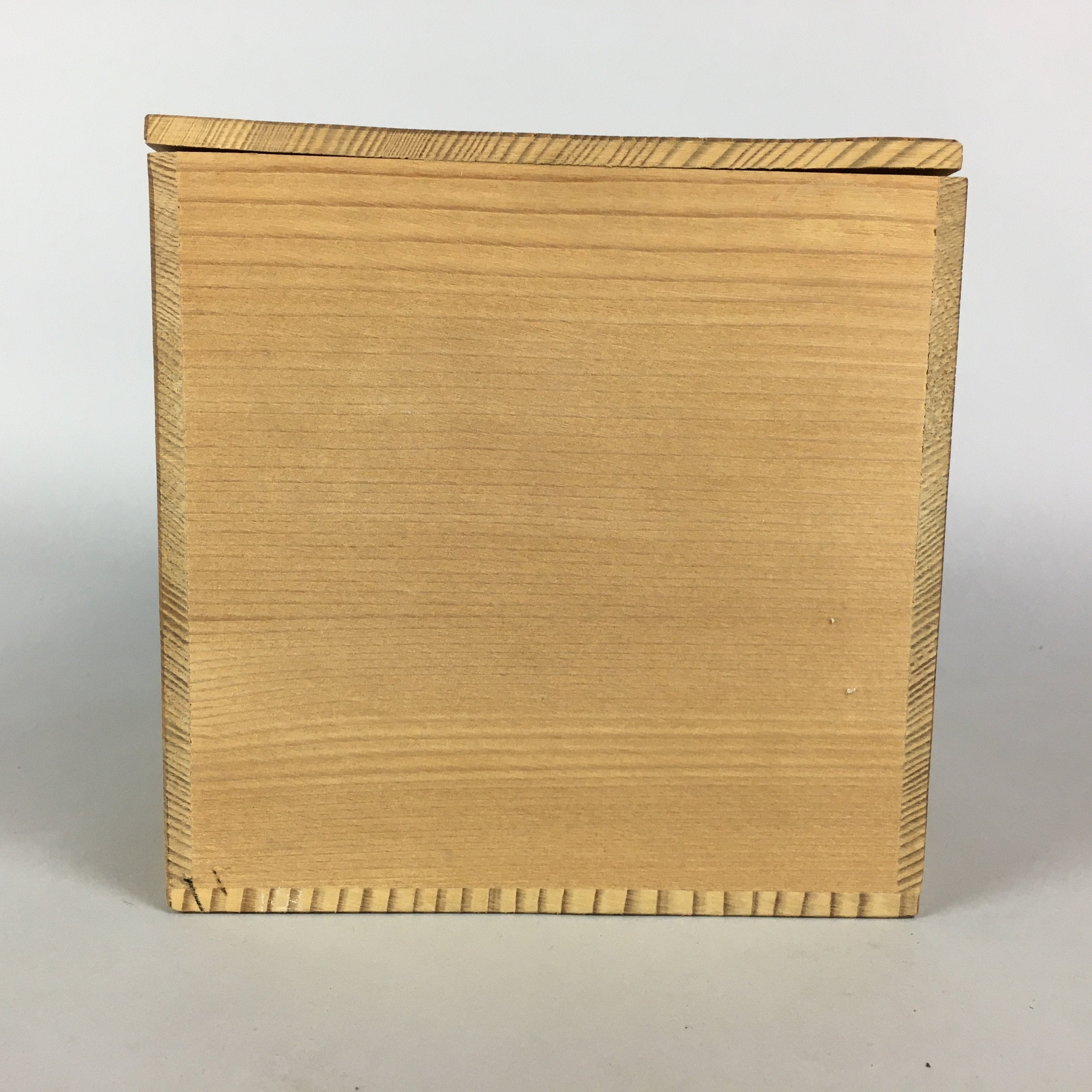 Jpanese Wooden Storage Box Pottery Vtg Hako Inside 22x15.9x15.9cm WB780