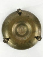 Korean Ginsei Brassware Crafts Incense Burner Ashtray Vtg Three Legs Haizara JK4