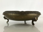 Korean Ginsei Brassware Crafts Incense Burner Ashtray Vtg Three Legs Haizara JK4
