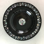 Korean Saucer Set 6pc Set Lacquerware Replica Vtg Chataku Shell Inlay PT890