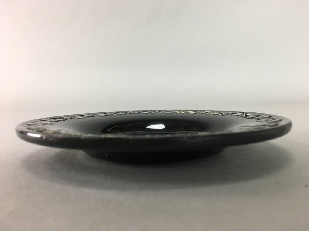 Korean Saucer Set 6pc Set Lacquerware Replica Vtg Chataku Shell Inlay PT890