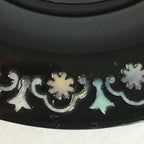 Korean Saucer Set 6pc Set Lacquerware Replica Vtg Chataku Shell Inlay PT890