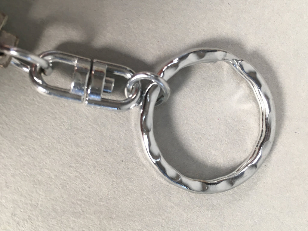 Metal Key Chain Vtg Cross Christian Christianity Jesus Mary Joseph JK86