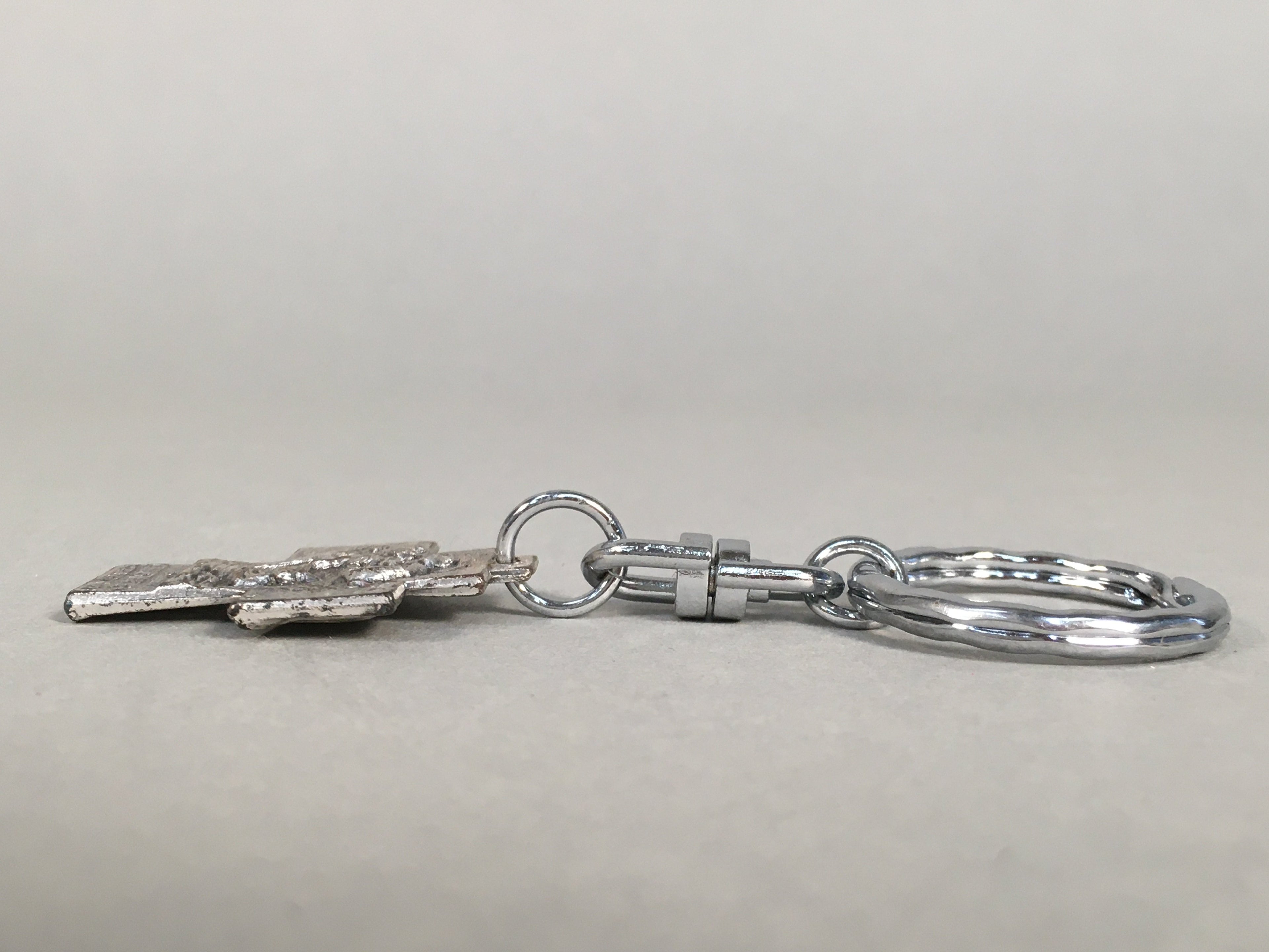 Metal Key Chain Vtg Cross Christian Christianity Jesus Mary Joseph JK86