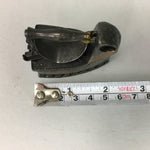 Miniature Charcoal Iron Pencil Sharpener Vtg Zinc Metal Brown J596