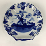 Netherlands Porcelain Delft Blue Small Plate Shell Shape Hand-painted Blue P790