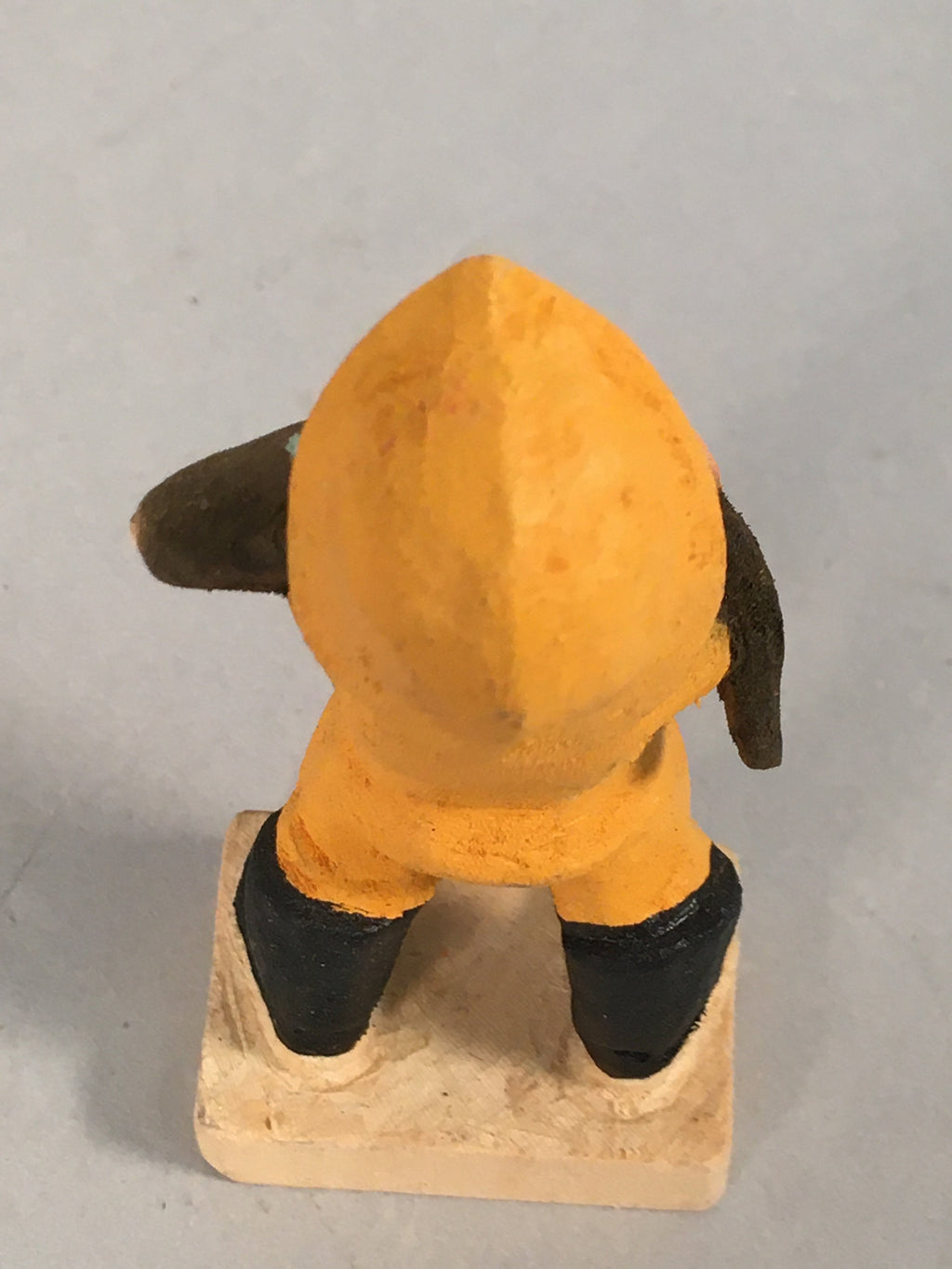 Norwegian Wooden Figurine Henning Doll Vtg Kokeshi Fisherman Yellow KF500