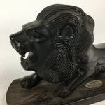 Philippines Wooden Brown Lion Statue Figurine Vtg Wood Carving Ornament BD765