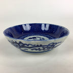 Shipping: Antique C1900 Japanese Porcelain Deep Plate Sometsuke Blue Flower PY13