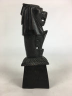 Singapore Wooden Merlion Statue Vtg Wood Carving Wood Craft Brown BD820