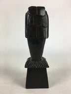 Singapore Wooden Merlion Statue Vtg Wood Carving Wood Craft Brown BD820