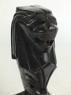 Singapore Wooden Merlion Statue Vtg Wood Carving Wood Craft Brown BD820