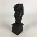 Singapore Wooden Merlion Statue Vtg Wood Carving Wood Craft Brown BD820