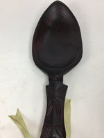 Taiwanese Wooden Spoon Ornament Vtg Wall Hanging Decoration Brown JK253